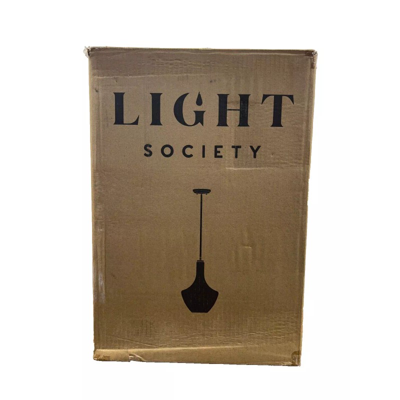 Light Society Sienna 1-Light Modern Bronze Pendant w/Clear Glass Shade