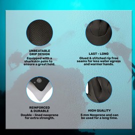 H2ODYSSEY 5mm Shark Skin Glove - Comfortable Stretch Scuba Gloves