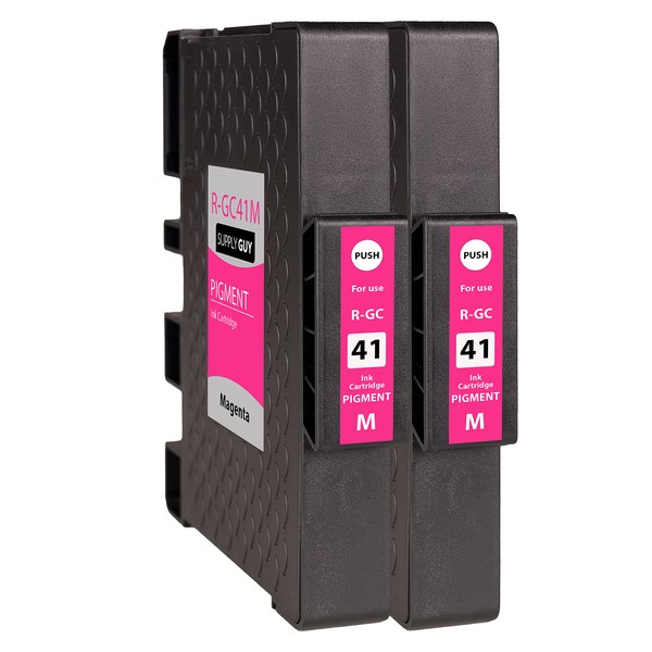 Supply Guy 2 Printer Cartridges Compatible with Ricoh GC-41 M