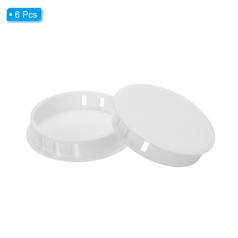 PATIKIL 50mm (2") Plastic Hole Plugs Set of 6 Flush