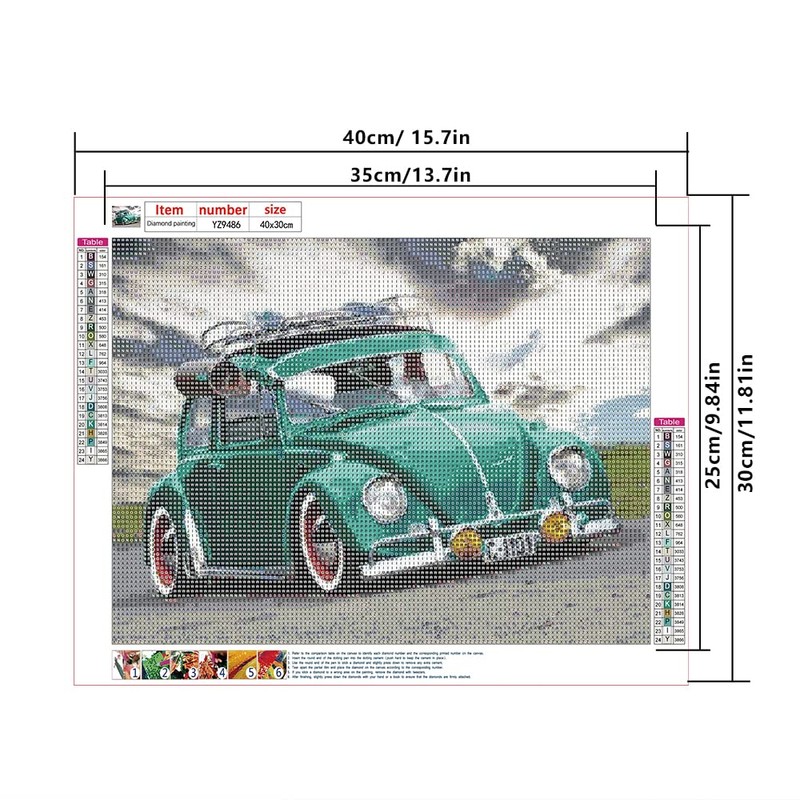 DCIDBEI 40 x 30 cm DIY 5D Diamond Painting Rhinestone