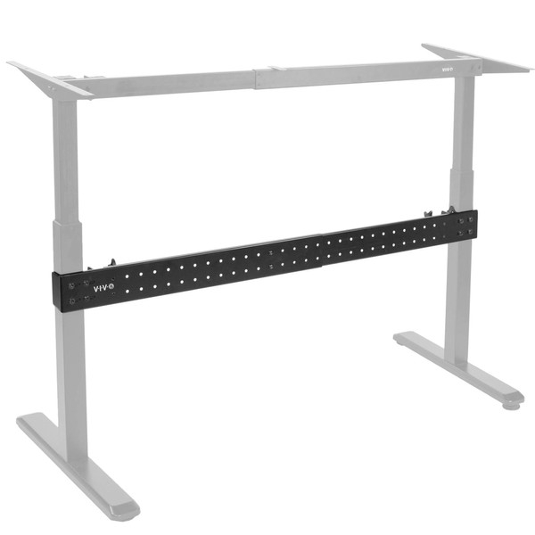 VIVO Black Universal Steel Clamp-on Desk Stabilizer Bar, 36 to 61.6 inch Bracket Support System for Sit to Stand Desk Frames, DESK-STB01B