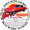 Ron's Ruby Red 100% Brazilian Carnauba Car Wax - 6 oz. Tub