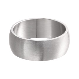 meditoys Stainless Steel Ring for Men and Women Band Ring 8.10 or 12 mm Wide Matte Silver / Brushed or Polished Silver, Stainless Steel