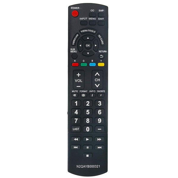 New N2QAYB000321 Replacement Remote Control fit for Panasonic Plasma TV