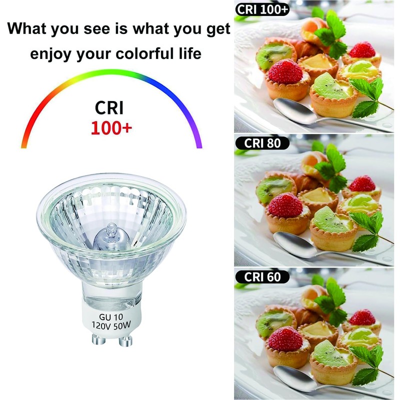 RYVOSTH GU10 Halogen Bulb, 120V 50W Halogen Light Bulbs with