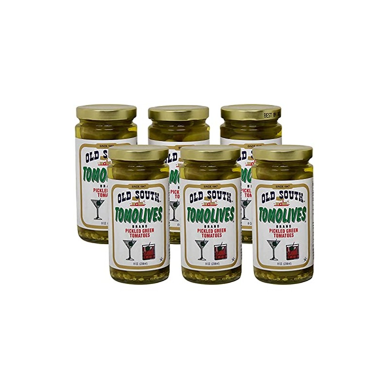 Old South Tomolives Pickled Green Tomatoes 8oz (6 Pack) Bundled