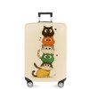 ANNA QUEEN Stacked Cute Cats Luggage Cover, Fun Cat Pile