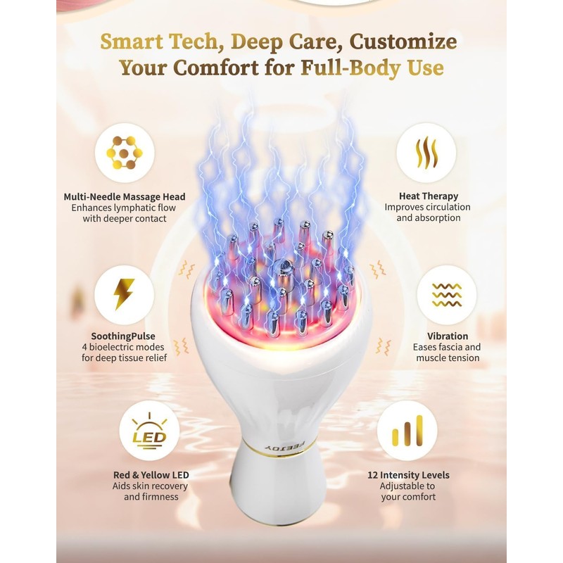 Lymphatic Drainage Massager – Body Sculpting Machine for Cellulite, Stretch