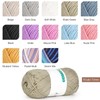 Reessy 100% Cotton Yarn for Crochet and Knitting, 6 Skeins