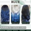 RUNATURE Blue Extensions, Bondings, Real Hair, 1 g, Keratin, Remy