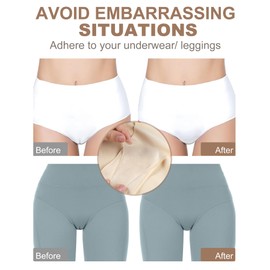 CICKEE Camel Toe Concealer Reusable - Silicone Camel Toe Prevention Underwear for Women Cameltoe Hider Cover Insert Pad Guard Stopper for Yoga Swimsuit Leggings Activewear Bikini - 4 Pack Transparent