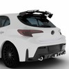 NARPES Rear Window Roof Spoiler Wing Gloss Black Compatible with