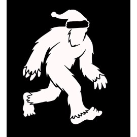 Egl 7” Bigfoot Sasquatch Christmas Santa Yeti Sticker Decal Conspiracy Car Truck