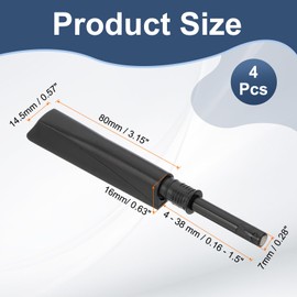 PATIKIL Magnetic Push Latch, 4pcs Push Open Door Latch Cabinet Hardware Hidden Push Touch Latch Closet Chip On Close Cabinet Drawer Kitchen Wardrobe Door Catch Black