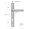 Upvc Door Handle 200mm Screw Fixings 3 Hole Fix -