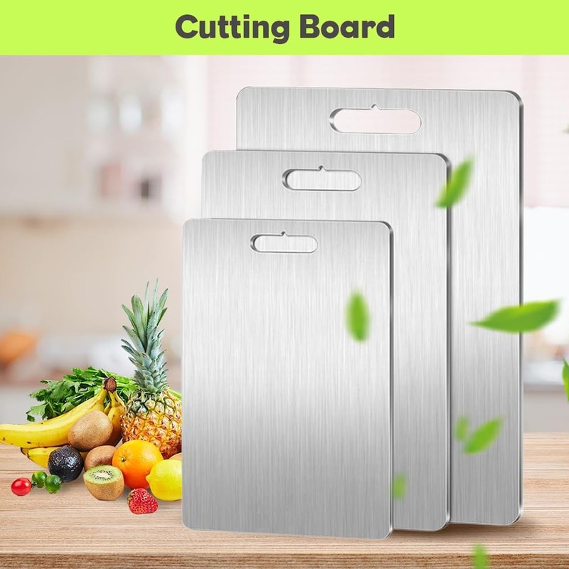 Titanium Cutting Boards - 100% Pure Titanium Double Sided Food-Grade