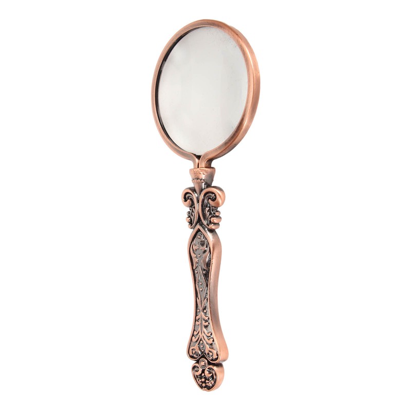 Retro Magnifying Glass Portable 3X Magnification Handheld Magnifier for Science