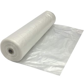 Farm Plastic Supply - Clear Plastic Sheeting - 10 mil - (5' x 100') - Thick Plastic Sheeting, Heavy Duty Polyethylene Film, Drop Cloth Vapor Barrier Covering for Crawl Space