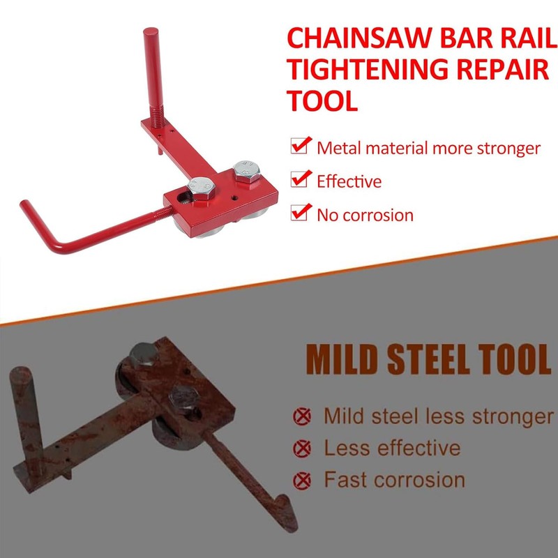 Chainsaw Bar Rail Tightening Repair Tool, Chainsaw Bar Rail Closer