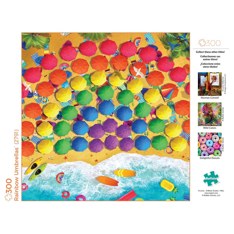 Buffalo Games - Rainbow Umbrellas - 300 Large Piece Jigsaw