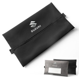BLOOPIC Car Tissue Case Thin Car Tissue Holder Hanging Car Decorative Tissue Case Headrest Sun Shade Fit Suzuki Gym Super Vitara Alto Speedy Innis Car Accessories (Black)