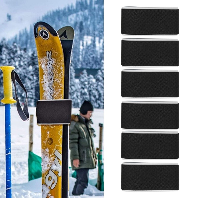 Leapiture 6Pcs Ski Straps Fastener Tape Hook and Loop Wraps