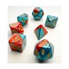 Chessex Mini Dice with Gold Numbers 10mm - Red and