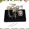Fyearfly Miniature Drum Kit, Miniature Drum Decoration, Musical Instruments for