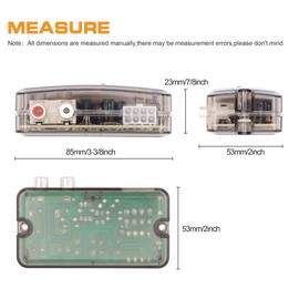 AIMALL High to Low Frequency Car Audio Converter, TD-22 Speaker Wire to RCA Output for Amplifier, Clear Sound Conversion, Compact Design