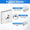 sourcing map 100Pcs M3x8mmx2mm Square Nuts, Carbon Steel Zinc Plated