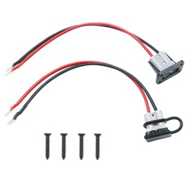 Vkinman 2 Pack 12V 50A Battery Quick Connector Kit, 6-12 Gauge Wire Quick Connect Plugs Kit, Quick Disconnect Battery Terminal for Winch Trailer Electrical Equipment