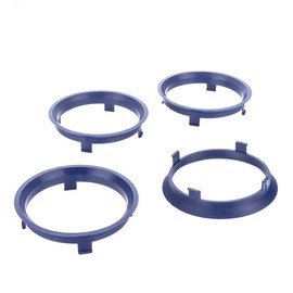 LST 4 x Centring Rings Distance Rings Dark Blue for Alloy Wheels Diameter 66.4 mm - 70.1 mm