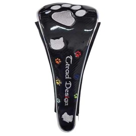 Golf sahc316d Smile Agent Paw Embroidered Paw Series Head Cover for Driver (Black)