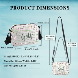 JTOUK Golf-Umhängetasche, Golf-Geschenk, Vatertag, Golf-Zubehör, Geschenk für Golfer, Herren, Golfballtasche, Golf Hkb EU, 5.91 Inches ×8.27 Inches