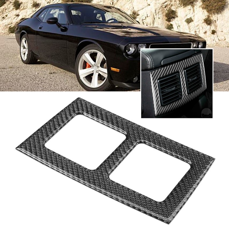 Carbon Fiber Rear Air Outlet Vent Cover Trim Fit for