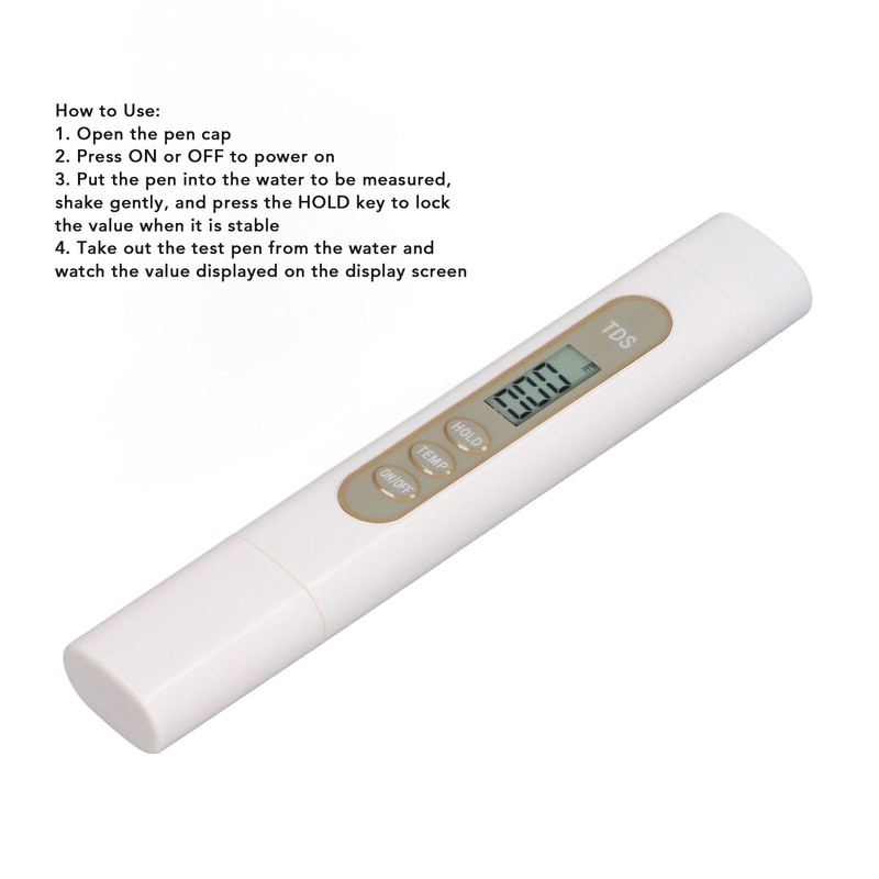 TDS Meter 3 Key High Accuracy Digital Water Quality Tester