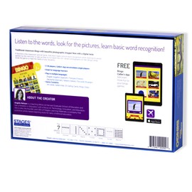 Stages Learning Materials Link4fun Real Photo Animal Bingo Game for Family, Preschool, Kindergarten, Elementary Education: 36 Picture Cards and App