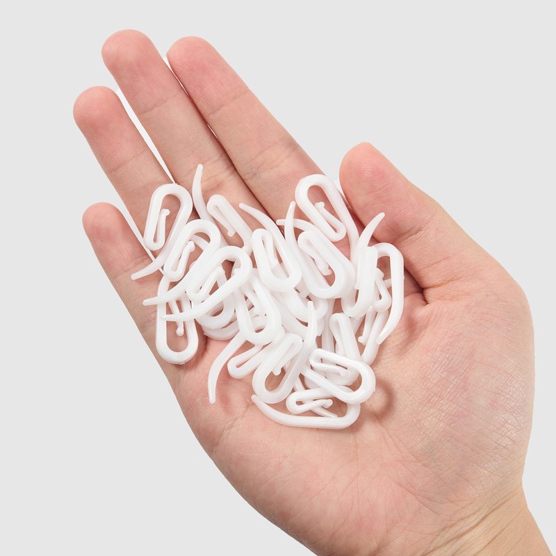 100 Pcs Curtain Hooks for Rails Curtain Hooks Plastic 28