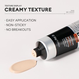 Men's BB Cream Foundation, Tinted Moisturiser BB Cream SPF15, Concealer & Colour Corrector for Blemishes, Full Coverage Face Moisturiser to Balance Skin Tone & Daily Use