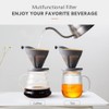 100 Pcs Coffee Filter Papers, Disposable Unbleached Cone Filter Papers