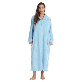 Just Love Plush Zipper Lounger Robe 6793-BLU-L