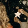 100pcs Wooden Stars for Crafting Christmas Tree Decorations Baubles for