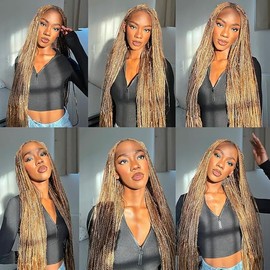 Tuheerst Pre Stretched Braiding Human Hair #27 Honey Blonde Deep wave 50g/Bundle Total 100g Unprocessed No Weft Boho Braids Human Hair Extension Dark Blonde Color 26 26 Inch