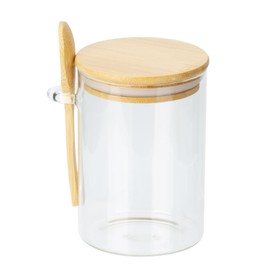 Povinmos Glass Food Storage Containers with Lid17fl.oz, Glass Jars with Airtight Lid, Clear Food Storage Jar, Coffee Glass Canister For Pantry Noodles Flour Cereal Sugar Tea Coffee Beans