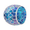 Purple Blue Mosaic Glass Candle Holder Romantic DIY Scented Candle