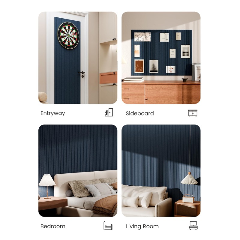 Bumusty Large Cork Board Alternative-48 x 36" Felt Bulletin Board