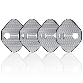 Toyota Toyota Dedicated Door Striker Cover / Door Lock Striker Cover + White High Brightness Safety Reflective Sticker 4 Pcs SET (1 Car Set) Compatible with 30 Series Alphard Vellfire CH-R 50 Series