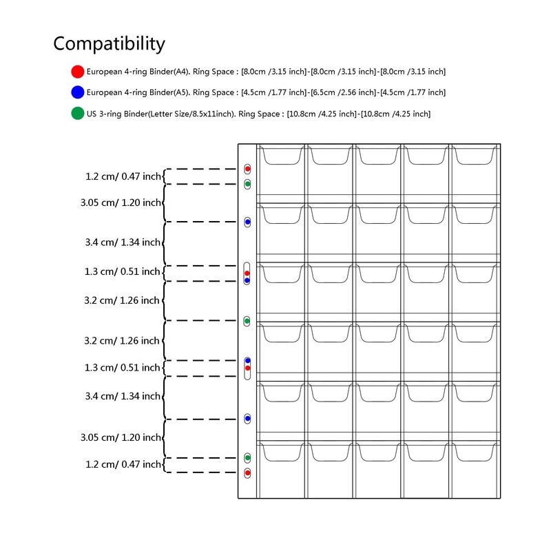 Uncle Paul Coin Pages for - 30 Grid Coin Holder
