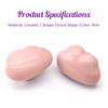 Qjaiune 6pcs Ceramic Cabinet Knobs Pink Drawer Knobs, Cloud Shaped